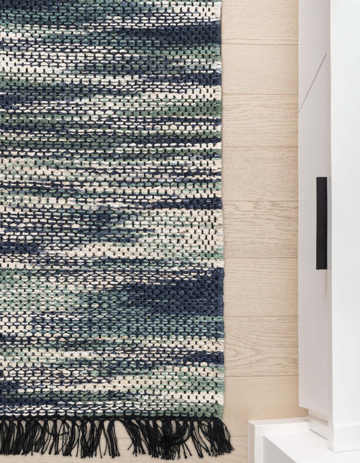 Savannah Jute Collection Area Rug - Nantucket Runner Green and Ivory  lifestyle 60
