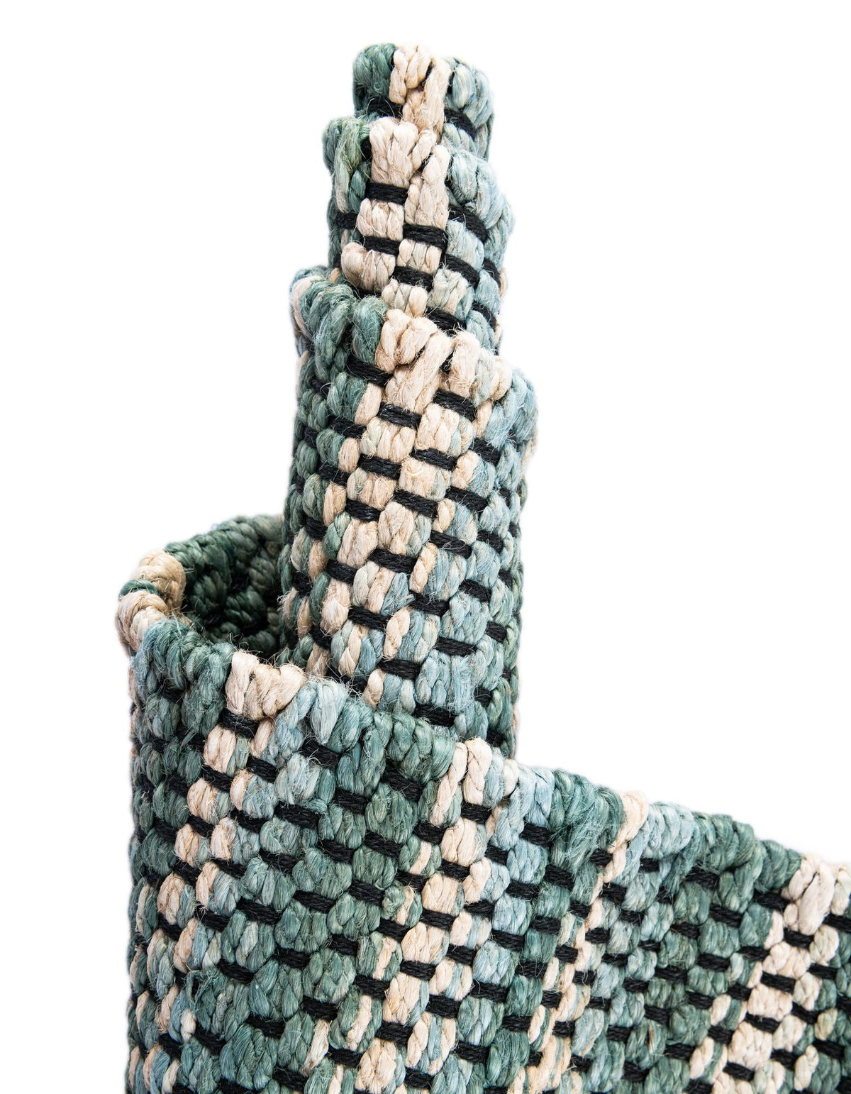Savannah Jute Collection Area Rug - Nantucket Runner Green and Ivory  lifestyle 72
