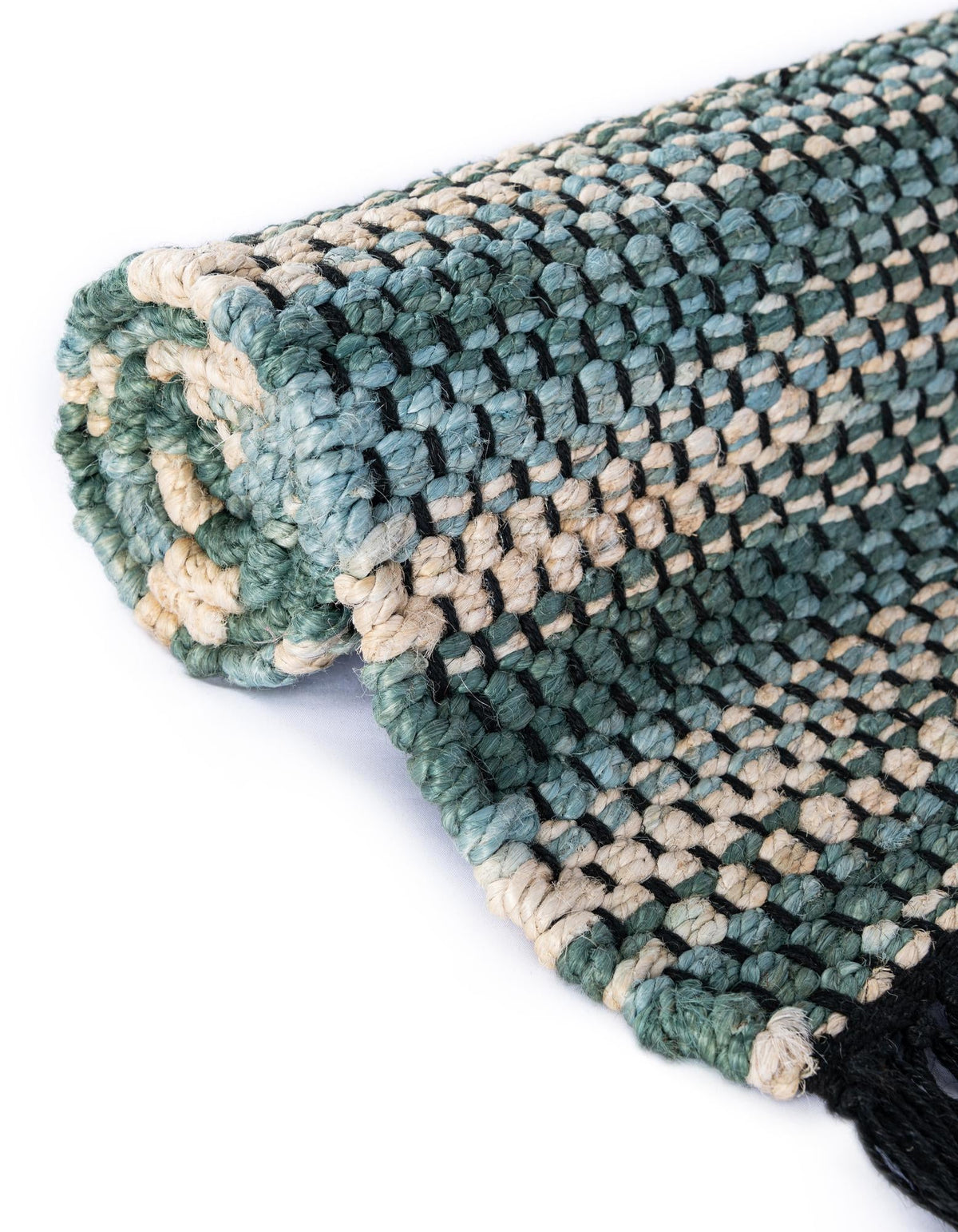 Savannah Jute Collection Area Rug - Nantucket Runner Green and Ivory  lifestyle 74