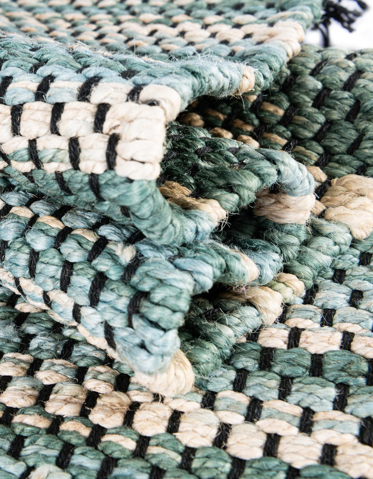 Savannah Jute Collection Area Rug - Nantucket Runner Green and Ivory  lifestyle 76