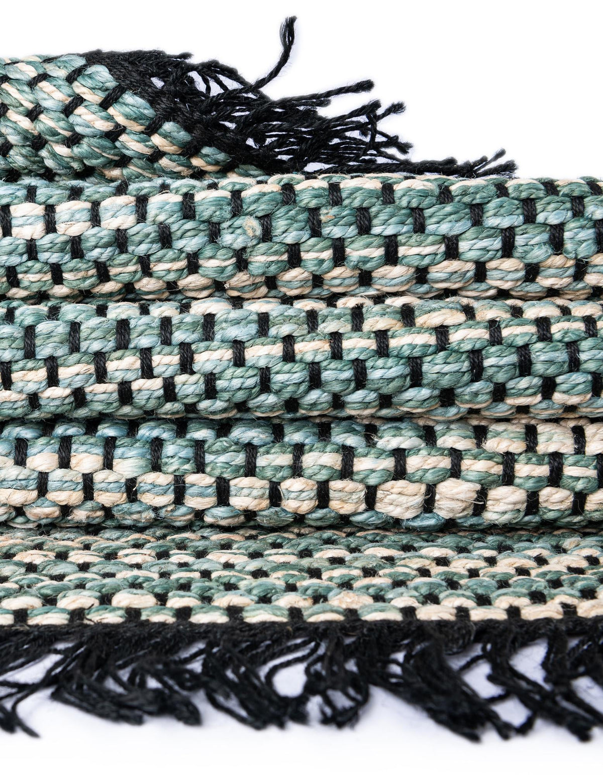 Savannah Jute Collection Area Rug - Nantucket Runner Green and Ivory  lifestyle 78