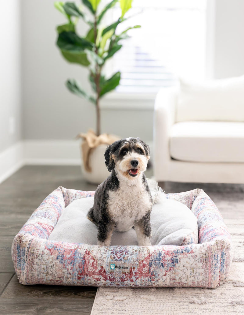 Luxury Pet Lounge Collection Pet Bed -  Habitat Rectangle Multi  lifestyle 2