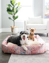 Luxury Pet Lounge Collection Pet Bed -  Meadow Rectangle Multi  lifestyle 2