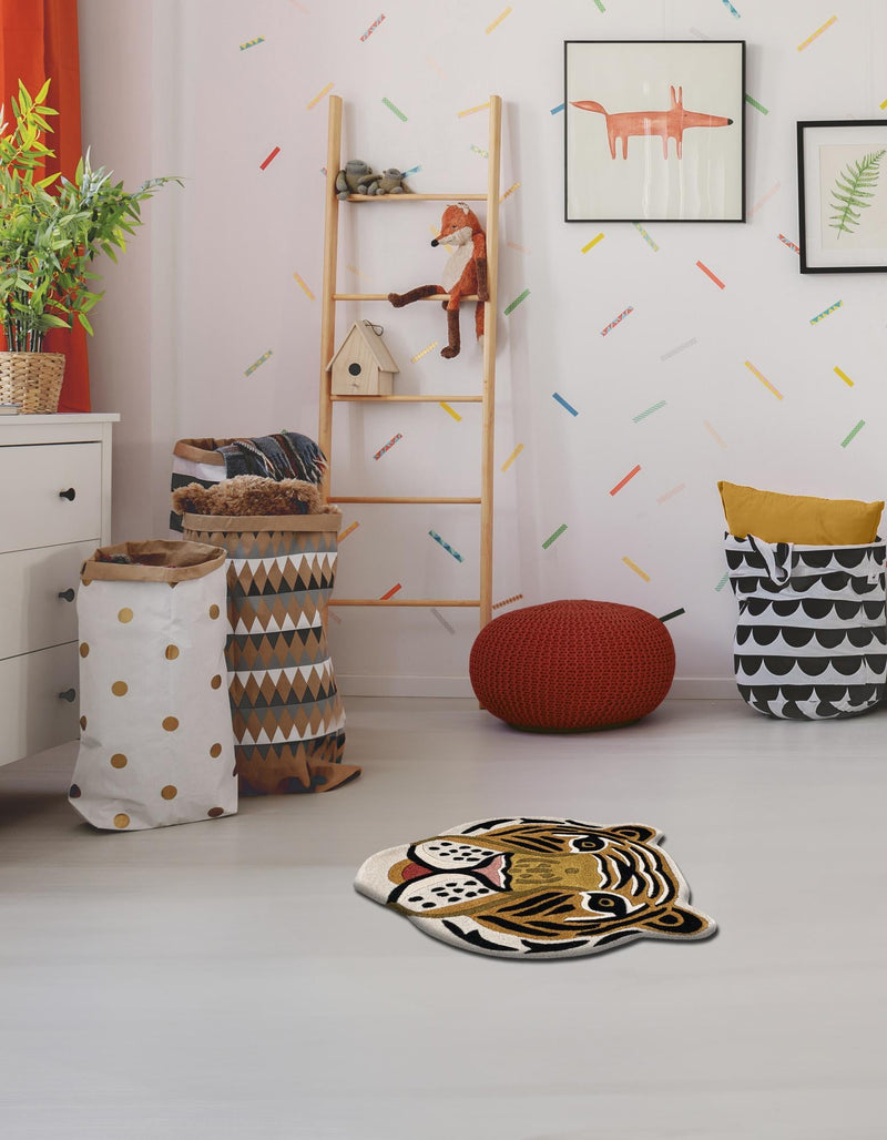 Whimsy Wonders Wool Collection Area Rug -  Rainbow Round Multi  lifestyle 6