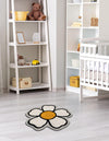 Whimsy Wonders Wool Collection Area Rug -  Arctic Round Ivory  lifestyle 10