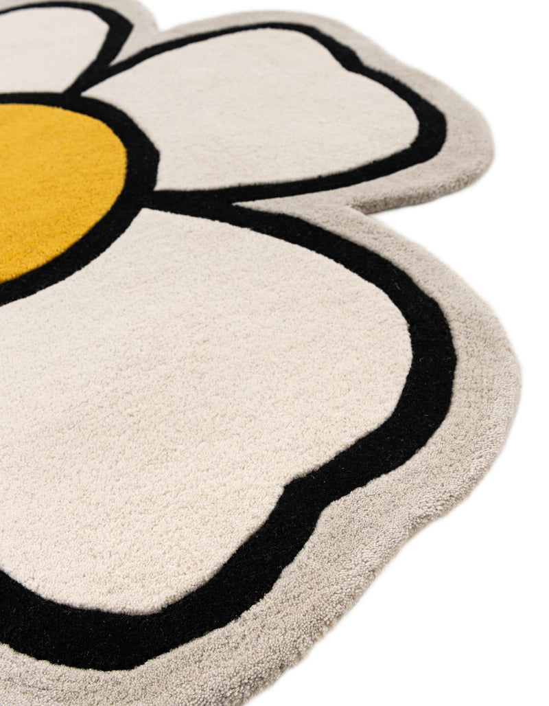 Whimsy Wonders Wool Collection Area Rug -  Arctic Round Ivory  lifestyle 12