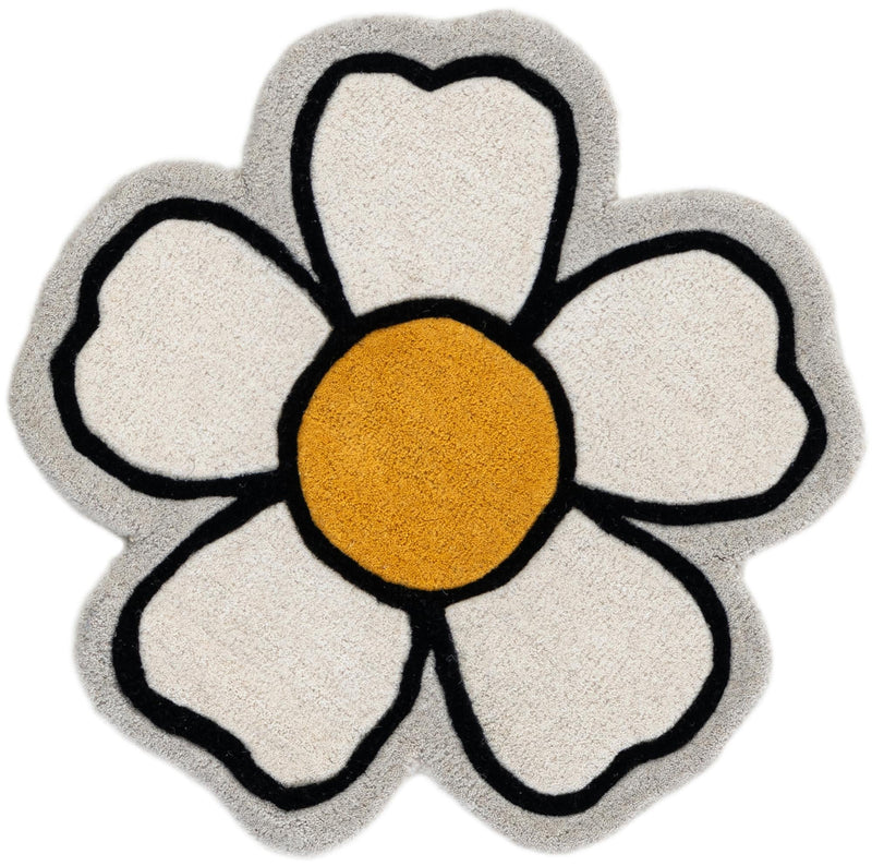 Whimsy Wonders Wool Collection Area Rug -  Arctic Round Ivory Main