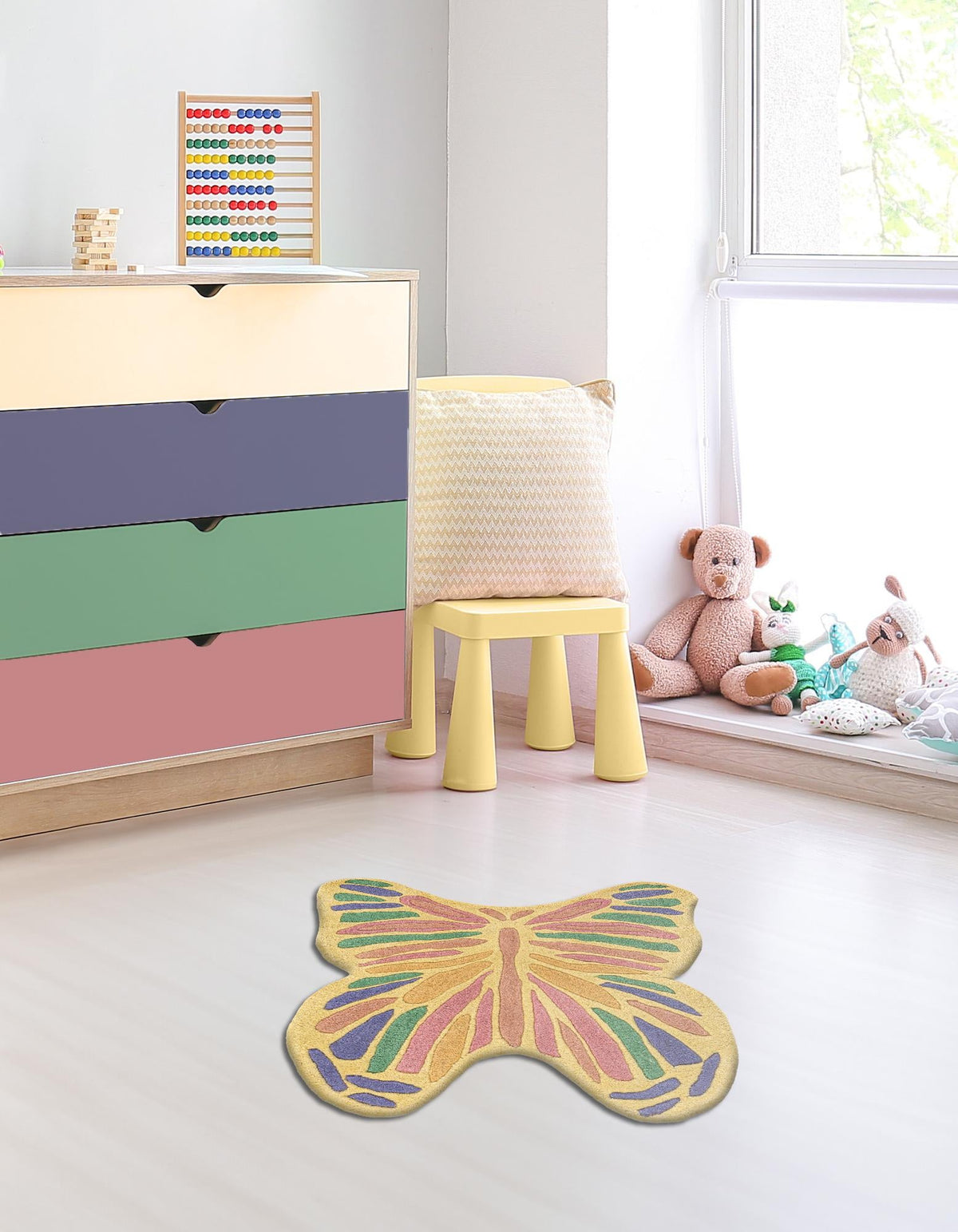 Whimsy Wonders Wool Collection Area Rug -  Ocean Rectangle Multi  lifestyle 4