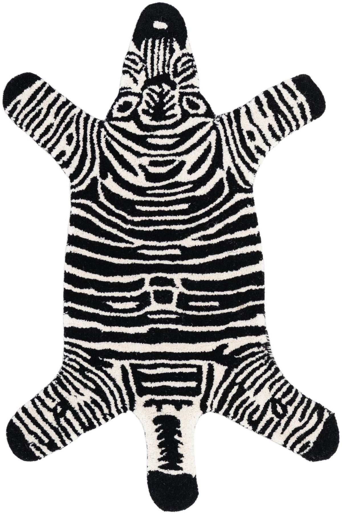 Whimsy Wonders Wool Collection Area Rug -  Galaxy Rectangle Black and White  lifestyle 2