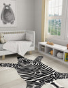 Whimsy Wonders Wool Collection Area Rug -  Galaxy Rectangle Black and White  lifestyle 12