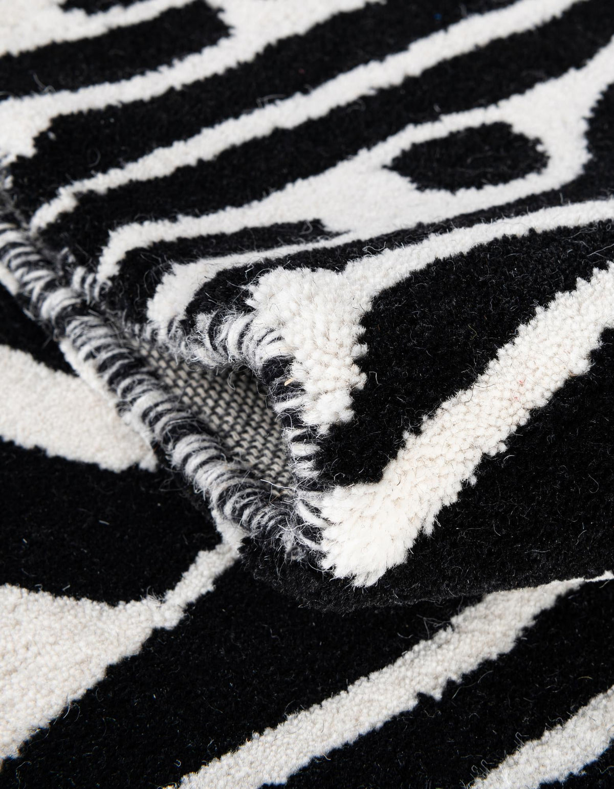 Whimsy Wonders Wool Collection Area Rug -  Galaxy Rectangle Black and White  lifestyle 14