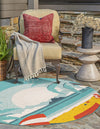 Seaside Haven Rugs Collection Area Rug -  Dockside Round Multi  lifestyle 29