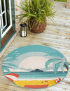Seaside Haven Rugs Collection Area Rug -  Dockside Round Multi  lifestyle 32