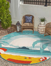 Seaside Haven Rugs Collection Area Rug -  Dockside Round Multi  lifestyle 38