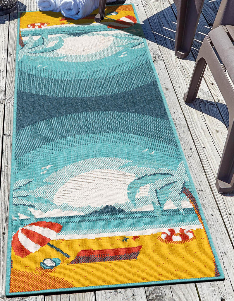 Seaside Haven Rugs Collection Area Rug -  Dockside Runner Multi  lifestyle 31