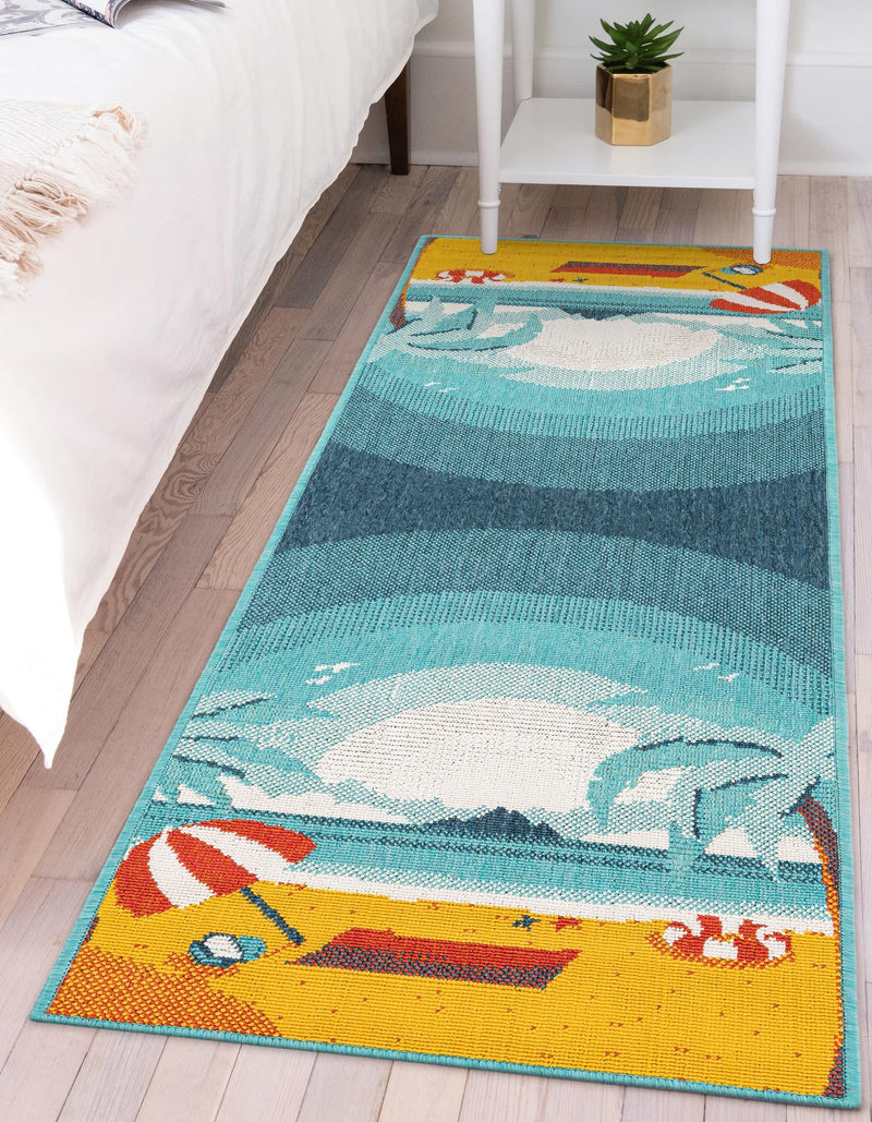 Seaside Haven Rugs Collection Area Rug -  Dockside Runner Multi  lifestyle 34