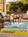 Seaside Haven Rugs Collection Area Rug -  Dockside Square Multi  lifestyle 45