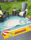 Seaside Haven Rugs Collection Area Rug -  Dockside Square Multi  lifestyle 48