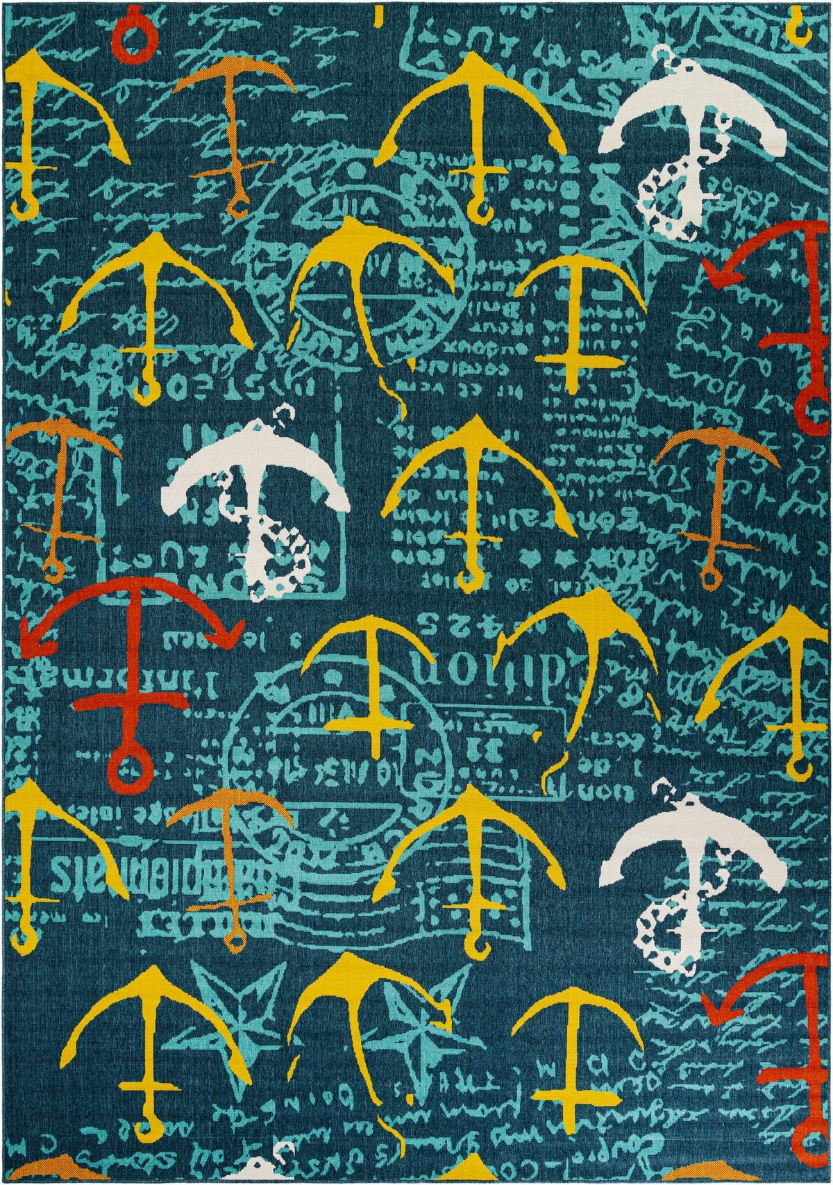 Seaside Haven Rugs Collection Area Rug -  Lighthouse Rectangle Navy Blue Main
