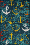 Seaside Haven Rugs Collection Area Rug -  Lighthouse Rectangle Navy Blue  lifestyle 2