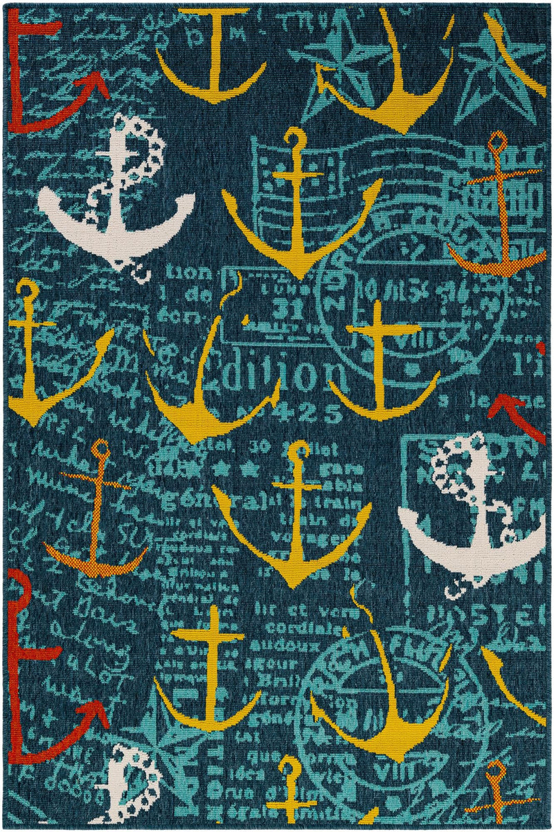 Seaside Haven Rugs Collection Area Rug -  Lighthouse Rectangle Navy Blue  lifestyle 2