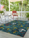 Seaside Haven Rugs Collection Area Rug -  Lighthouse Rectangle Navy Blue  lifestyle 6
