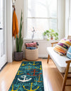 Seaside Haven Rugs Collection Area Rug -  Lighthouse Runner Navy Blue  lifestyle 52