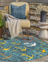 Seaside Haven Rugs Collection Area Rug -  Lighthouse Round Navy Blue  lifestyle 32