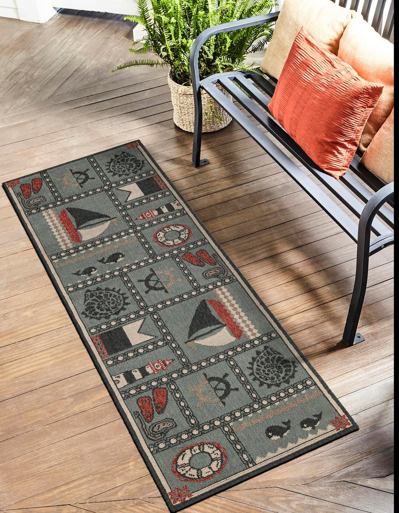 Seaside Haven Rugs Collection Area Rug -  Anchorage Runner Blue  lifestyle 25
