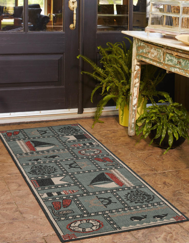 Seaside Haven Rugs Collection Area Rug -  Anchorage Runner Blue  lifestyle 31