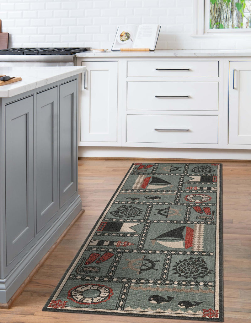 Seaside Haven Rugs Collection Area Rug -  Anchorage Runner Blue  lifestyle 34