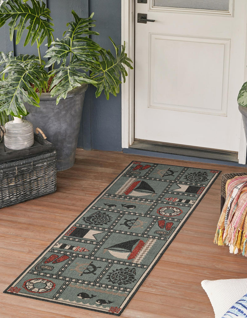 Seaside Haven Rugs Collection Area Rug -  Anchorage Runner Blue  lifestyle 37