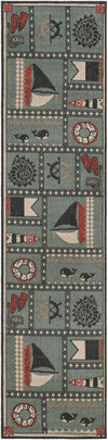 Seaside Haven Rugs Collection Area Rug -  Anchorage Runner Blue  lifestyle 48