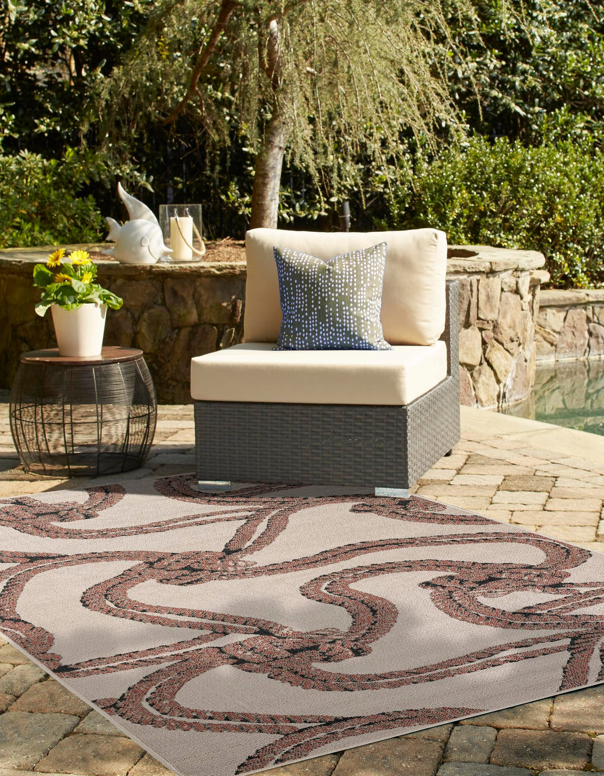 Seaside Haven Rugs Collection Area Rug -  Dunes Rectangle Beige  lifestyle 8