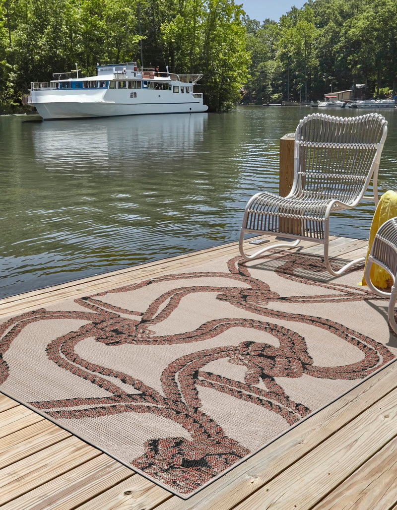 Seaside Haven Rugs Collection Area Rug -  Dunes Rectangle Beige  lifestyle 9