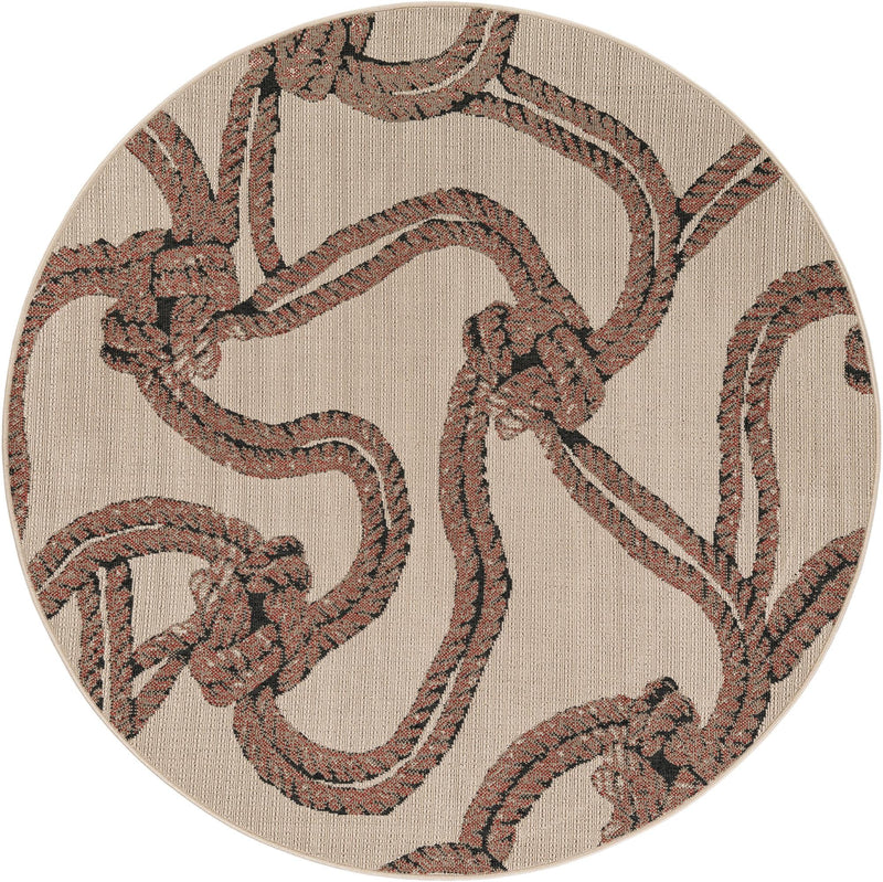Seaside Haven Rugs Collection Area Rug -  Dunes Round Beige  lifestyle 44