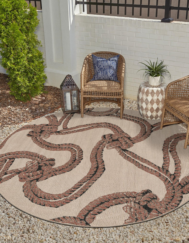 Seaside Haven Rugs Collection Area Rug -  Dunes Round Beige  lifestyle 38
