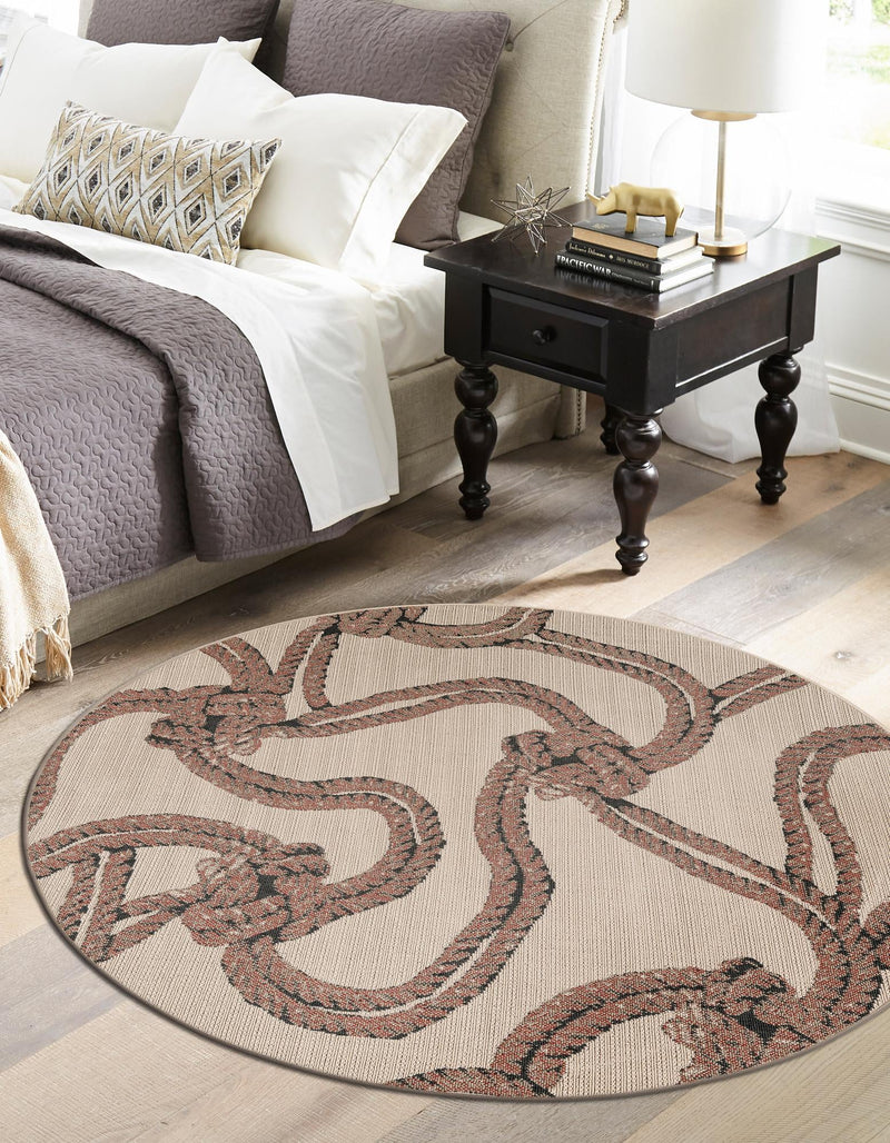 Seaside Haven Rugs Collection Area Rug -  Dunes Round Beige  lifestyle 41
