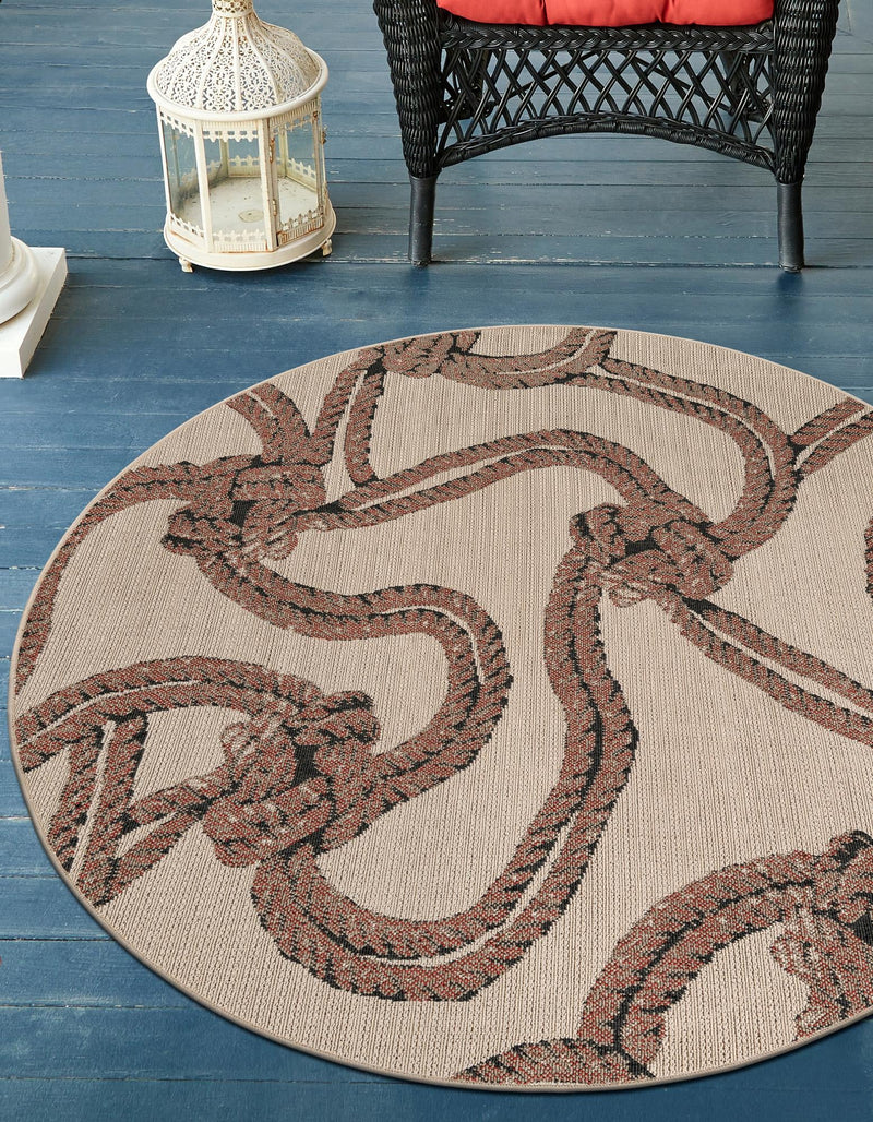 Seaside Haven Rugs Collection Area Rug -  Dunes Round Beige  lifestyle 44