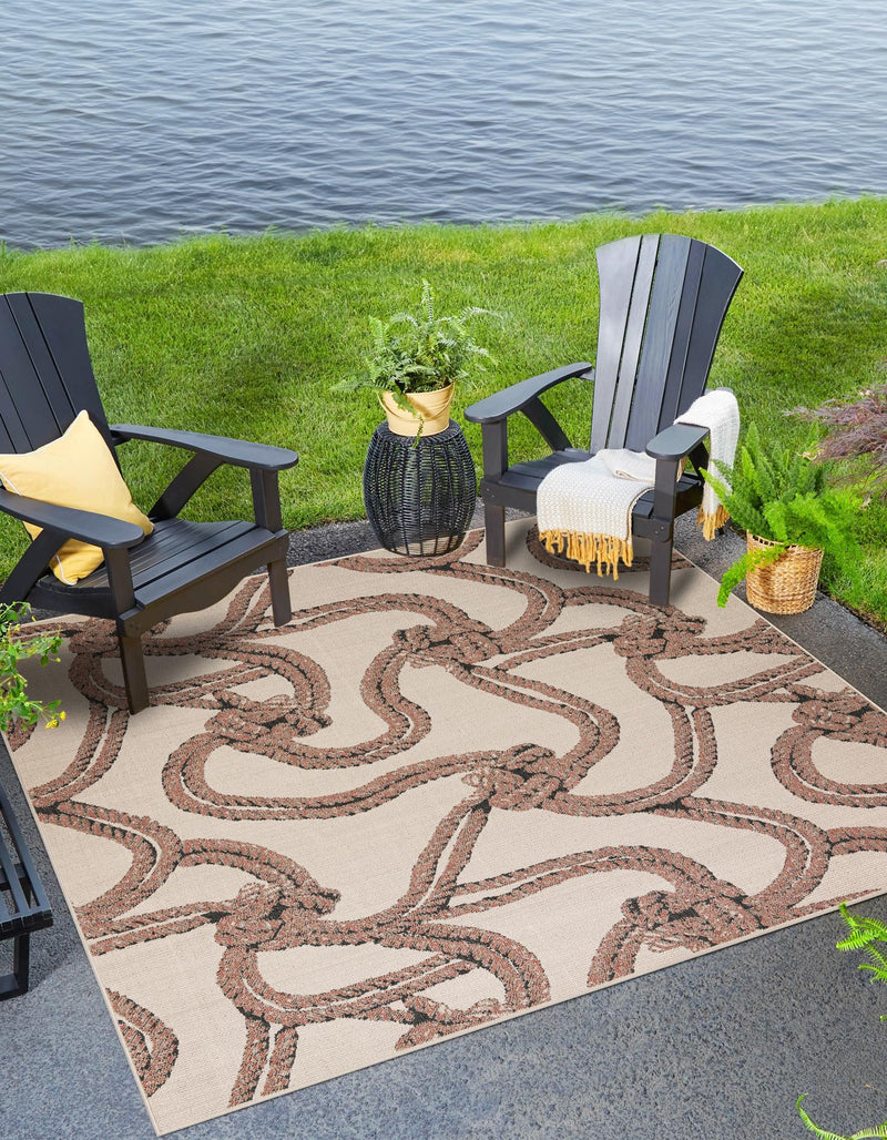 Seaside Haven Rugs Collection Area Rug -  Dunes Square Beige  lifestyle 27