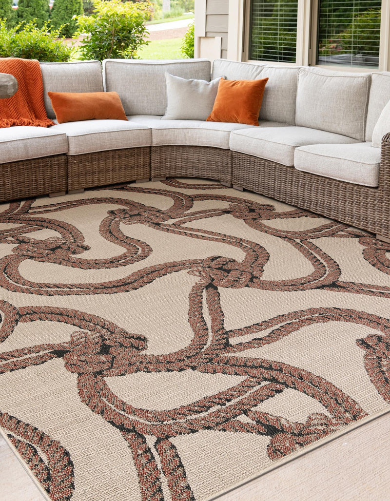 Seaside Haven Rugs Collection Area Rug -  Dunes Square Beige  lifestyle 33