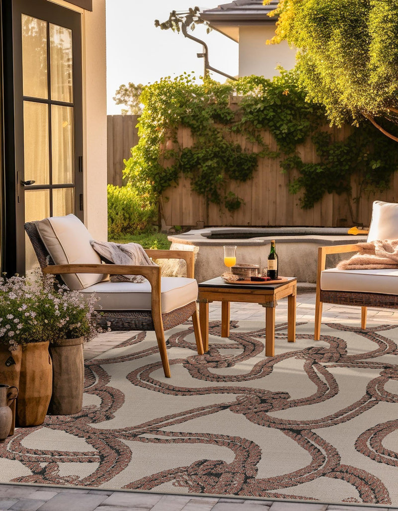 Seaside Haven Rugs Collection Area Rug -  Dunes Square Beige  lifestyle 36