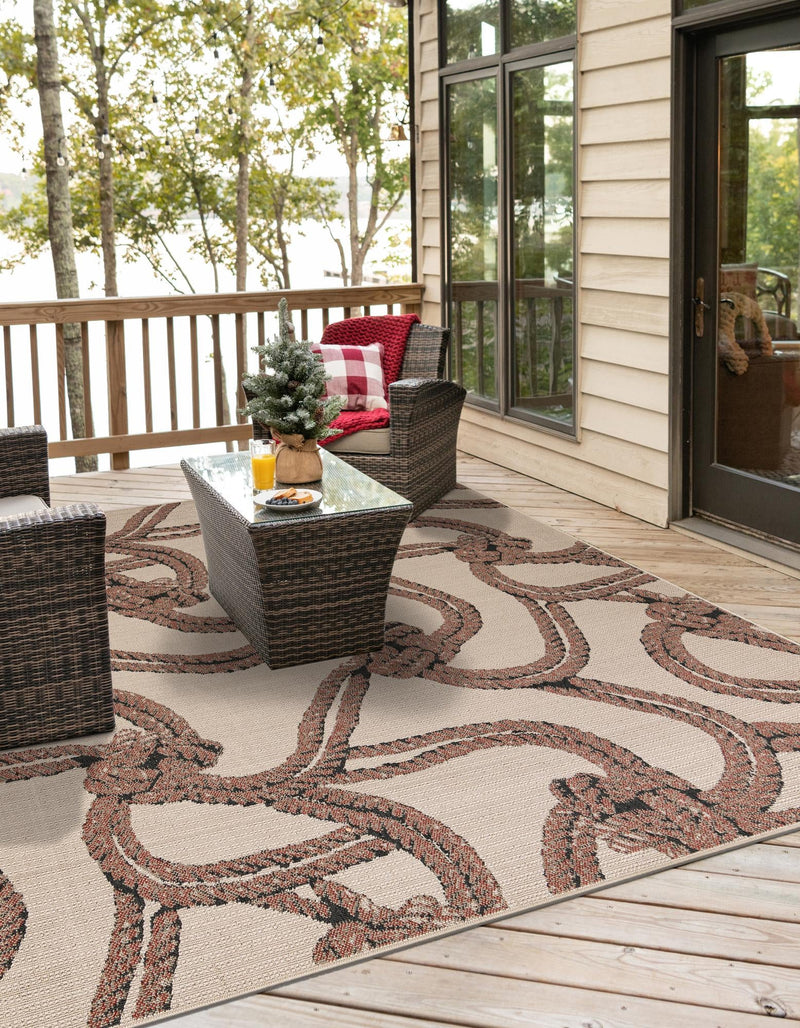 Seaside Haven Rugs Collection Area Rug -  Dunes Square Beige  lifestyle 42