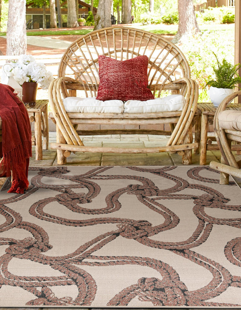 Seaside Haven Rugs Collection Area Rug -  Dunes Square Beige  lifestyle 45