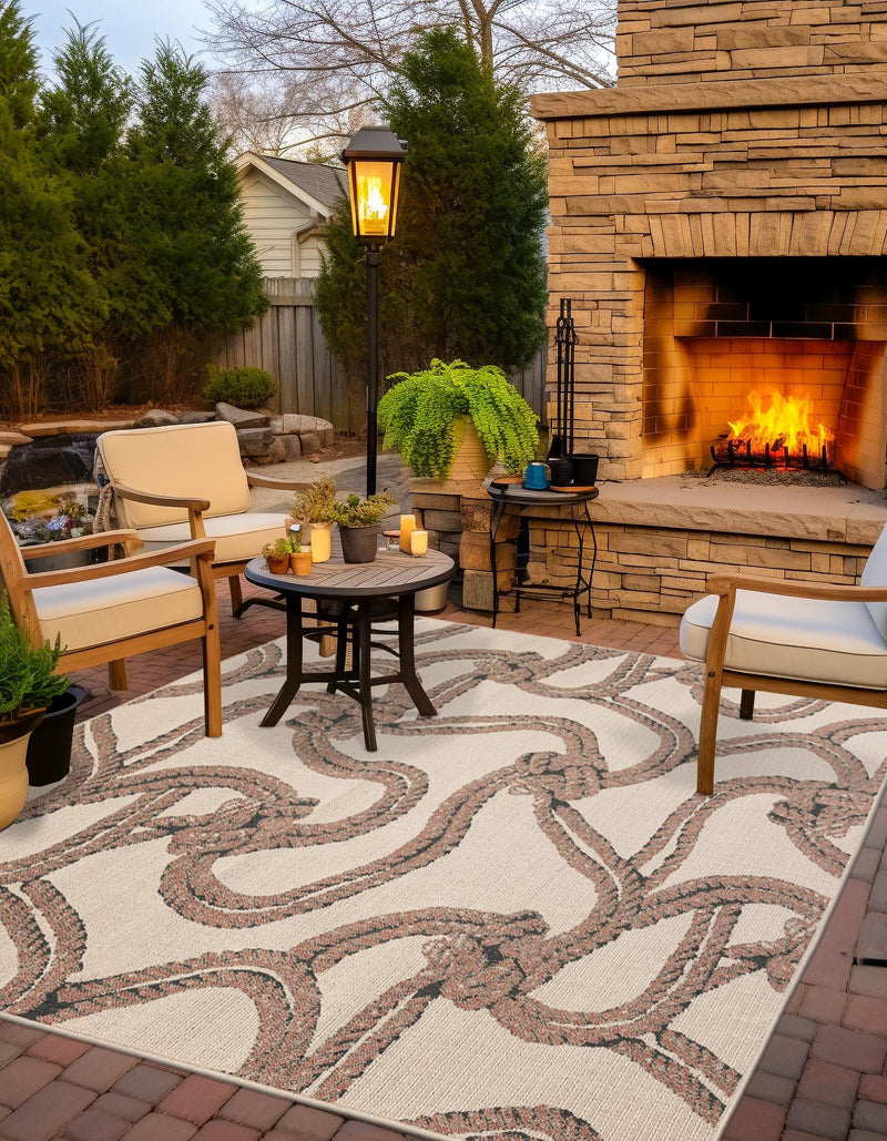 Seaside Haven Rugs Collection Area Rug -  Dunes Square Beige  lifestyle 51