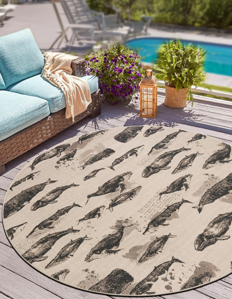 Seaside Haven Rugs Collection Area Rug -  Seabreeze Round Beige  lifestyle 26