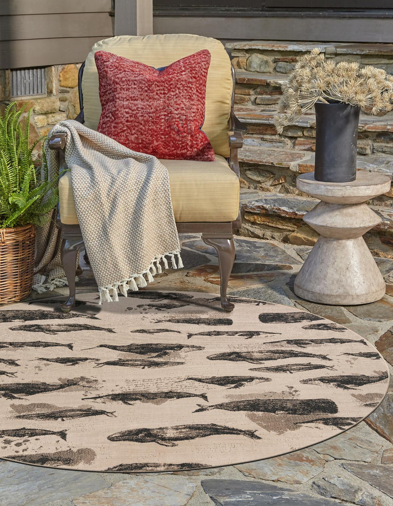 Seaside Haven Rugs Collection Area Rug -  Seabreeze Round Beige  lifestyle 44