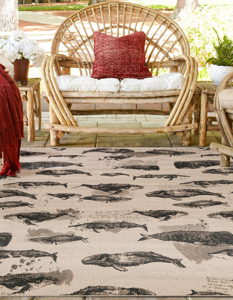 Seaside Haven Rugs Collection Area Rug -  Seabreeze Square Beige  lifestyle 45