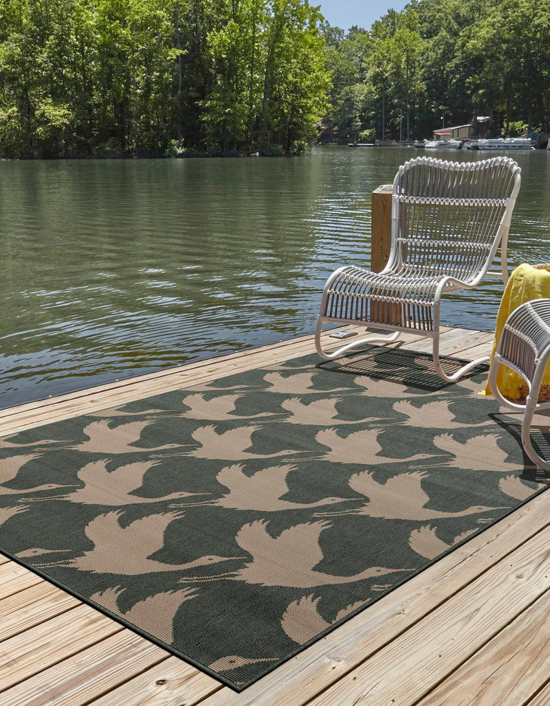 Seaside Haven Rugs Collection Area Rug -  Pelican Rectangle Stone Blue  lifestyle 2