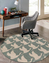 Seaside Haven Rugs Collection Area Rug -  Pelican Round Stone Blue  lifestyle 29